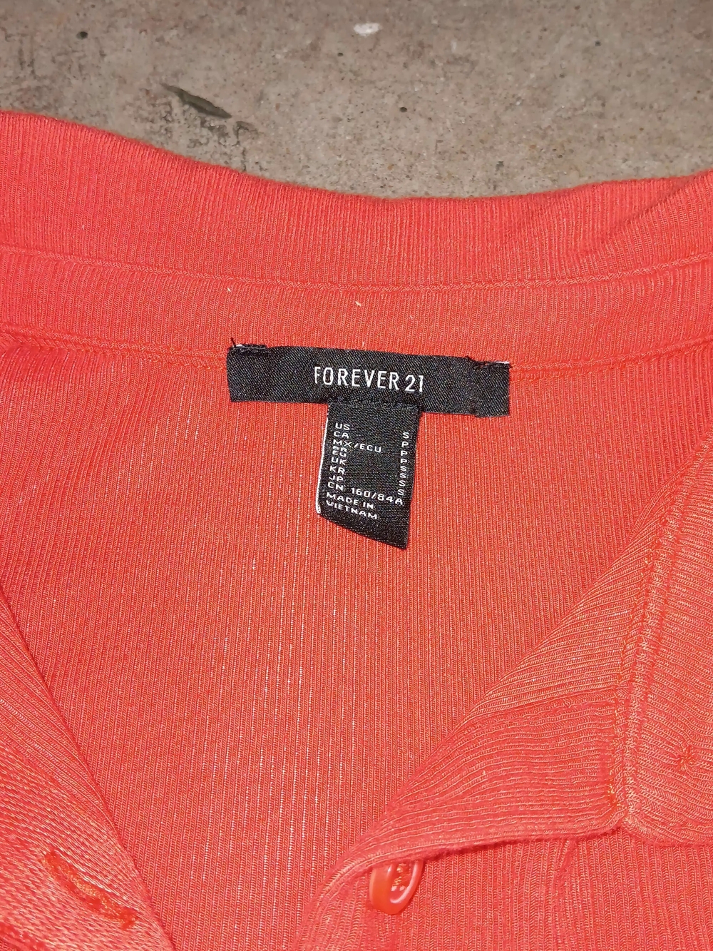 Forever 21 Coral Ribbed Polo DRESS